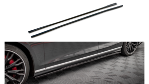Lip Spoiler Audi A8 D5 S-Line Side Skirts Gloss Black