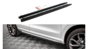 Lip Spoiler Audi Q3 8U Facelift Side Skirts Gloss Black