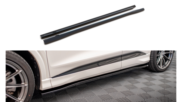 Lip Spoiler Audi Q4 e-tron Side Skirts Gloss Black