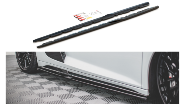 Lip Spoiler Audi R8 4S Facelift Side Skirts Gloss Black
