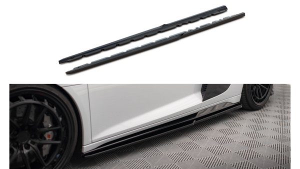 Lip Spoiler Audi R8 4S Facelift Side Skirts v.2 Gloss Black