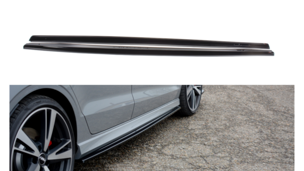 Lip Spoiler Audi RS3 8V Facelift Side Skirts Gloss Black