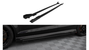 Lip Spoiler Audi RS3 8V Facelift Side Skirts Street Pro v.1 Black-Red + Gloss Flaps