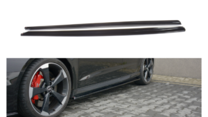 Lip Spoiler Audi RS3 8V Facelift Sportback Side Skirts Gloss Black