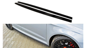 Lip Spoiler Audi RS3 8V Sportback Side Skirts Gloss Black