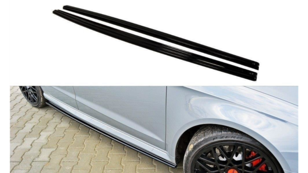 Lip Spoiler Audi RS3 8V Sportback Side Skirts Gloss Black