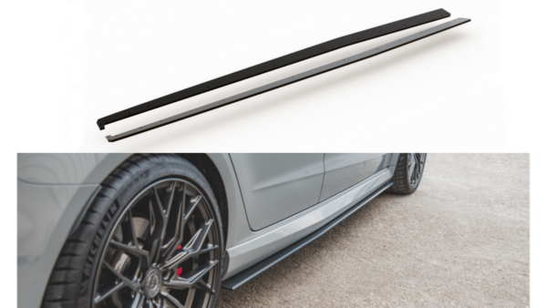 Lip Spoiler Audi RS3 8V Sportback Side Skirts Racing Black