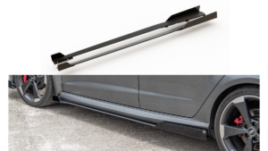 Lip Spoiler Audi RS3 8V Sportback Side Skirts Racing Black + Gloss Flaps