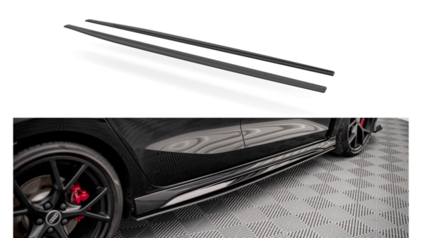 Lip Spoiler Audi RS3 8Y Side Skirts Street Pro Black-Red