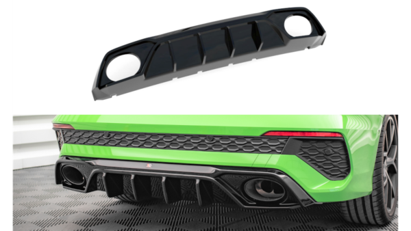 Lip Spoiler Audi RS3 8Y Rear Valance Gloss Black