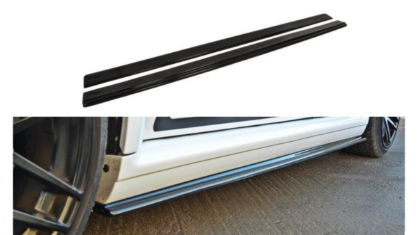 Lip Spoiler Audi RS4 B5 Side Skirts Gloss Black
