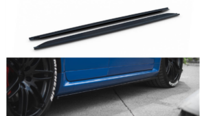 Lip Spoiler Audi RS4 B7 Side Skirts Gloss Black