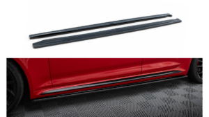 Lip Spoiler Audi RS4 B9 Side Skirts Gloss Black