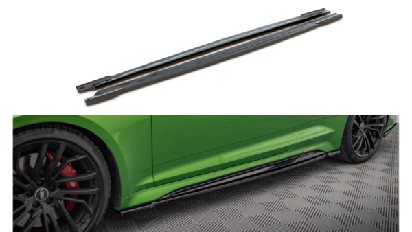 Lip Spoiler Audi RS5 F5 Facelift Side Skirts Gloss Black