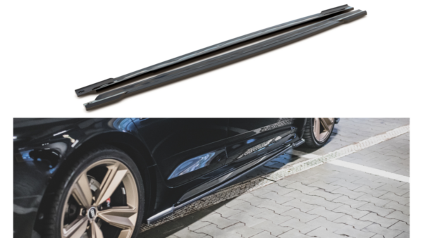 Lip Spoiler Audi RS5 F5 Facelift Side Skirts Gloss Black