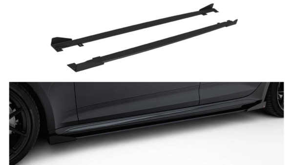 Side Skirts Audi RS5 F5 Sportback Street Pro Black + Gloss Flaps