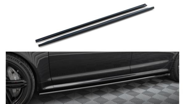 Lip Spoiler Audi RS6 C6 Side Skirts v.2 Gloss Black