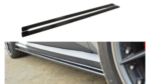 Lip Spoiler Audi RS6 C7 Side Skirts Gloss Black