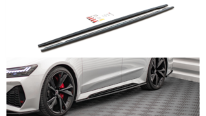 Lip Spoiler Audi RS6 RS7 C8 Side Skirts v.2 Gloss Black
