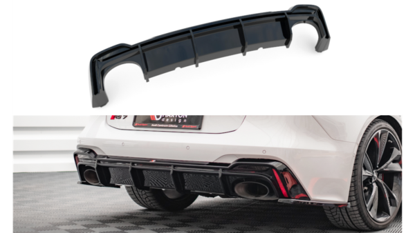 Lip Spoiler Audi RS6 RS7 C8 Rear Valance Gloss Black