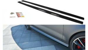 Lip Spoiler Audi RS7 C7 Facelift Side Skirts v.1 Gloss Black
