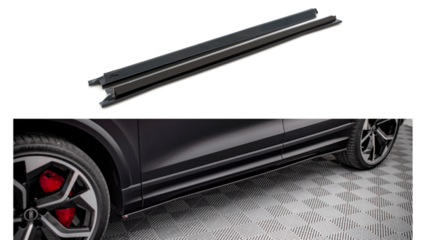 Lip Spoiler Audi RSQ8 4M Side Skirts Gloss Black