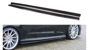 Lip Spoiler Audi S3 8V Facelift Side Skirts Gloss Black
