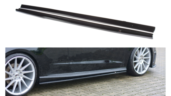Lip Spoiler Audi S3 8V Facelift Side Skirts Gloss Black