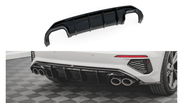 Lip Spoiler Audi S3 8Y Rear Valance Gloss Black