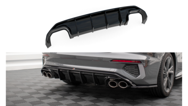 Lip Spoiler Audi S3 8Y Rear Valance Gloss Black