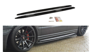 Lip Spoiler Audi S4 B5 Side Skirts Gloss Black