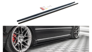 Lip Spoiler Audi S8 D3 Side Skirts Gloss Black