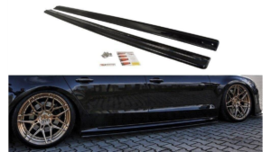 Lip Spoiler Audi S8 D4 Facelift Side Skirts Gloss Black
