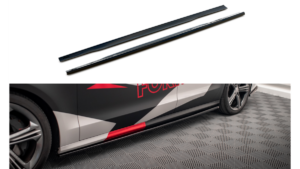 Lip Spoiler Audi S8 D4 Side Skirts v.1 Gloss Black