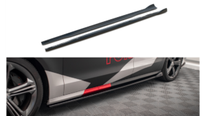 Lip Spoiler Audi S8 D4 Side Skirts v.2 Gloss Black