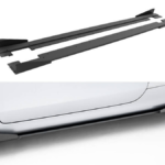 Side Skirts Audi TT 8J S S-Line Facelift Street Pro Black-Red + Gloss Flaps