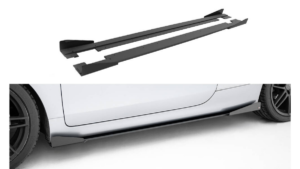 Side Skirts Audi TT S S-Line 8J Facelift Street Pro Black + Gloss Flaps