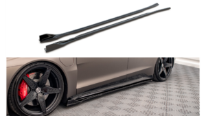 Lip Spoiler Audi e-Tron GT Side Skirts v.2 Gloss Black