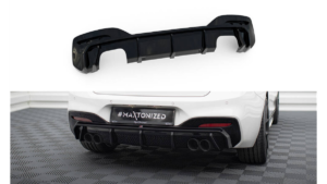 Diffuser BMW 1 F20 Facelift M-Pack Rear Valance, Double Exhaust Version (Both Sides) Gloss Black