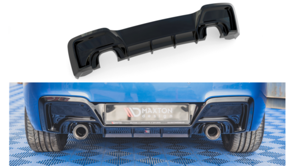 Lip Spoiler BMW 1 F20 M-Pack Rear Valance v.1 Gloss Black