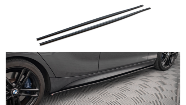 Lip Spoiler BMW 1 F20 Side Skirts v.1 Gloss Black