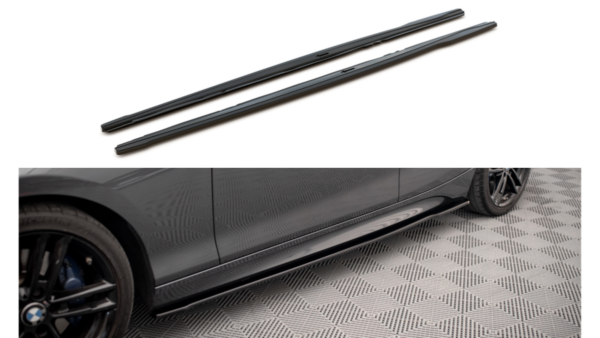 Lip Spoiler BMW 1 F20 Side Skirts v.2 Gloss Black
