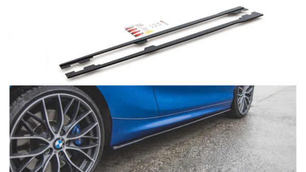 Lip Spoiler BMW 1 F21 M-Pack Side Skirts Racing Black-Red