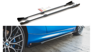 Lip Spoiler BMW 1 F21 M-Pack Side Skirts Racing Black-Red + Gloss Flaps