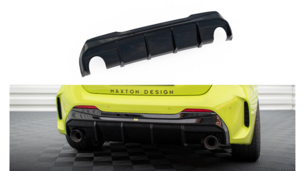 Diffuser BMW 1 F40 M-Pack Rear Valance v.3 Single Exhaust Version Gloss Black