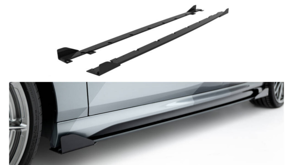 Side Skirts BMW 1 F70 Street Pro Black + Gloss Flaps
