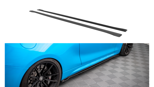Lip Spoiler BMW 2 F87 M-Pack Side Skirts Street Pro Black