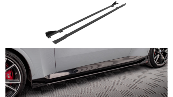 Lip Spoiler BMW 2 G42 M-Pack Side Skirts Street Pro Black + Gloss Flaps