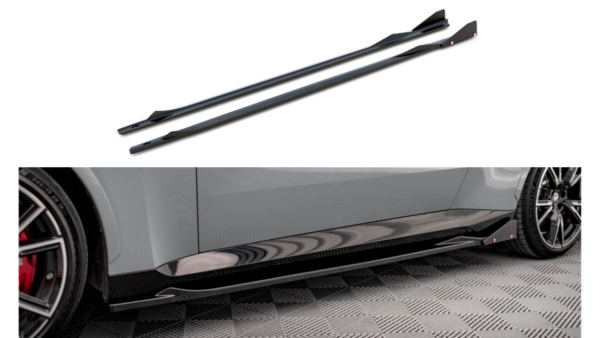 Lip Spoiler BMW 2 G42 M-Pack Side Skirts v.2 Gloss Black + Flaps