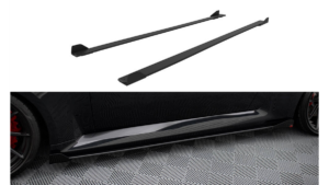 Lip Spoiler BMW 2 G87 M-Pack Side Skirts Street Pro v.1 Black-Red + Gloss Flaps